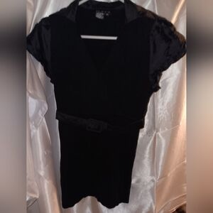 Tracy M Black Ribbed Top